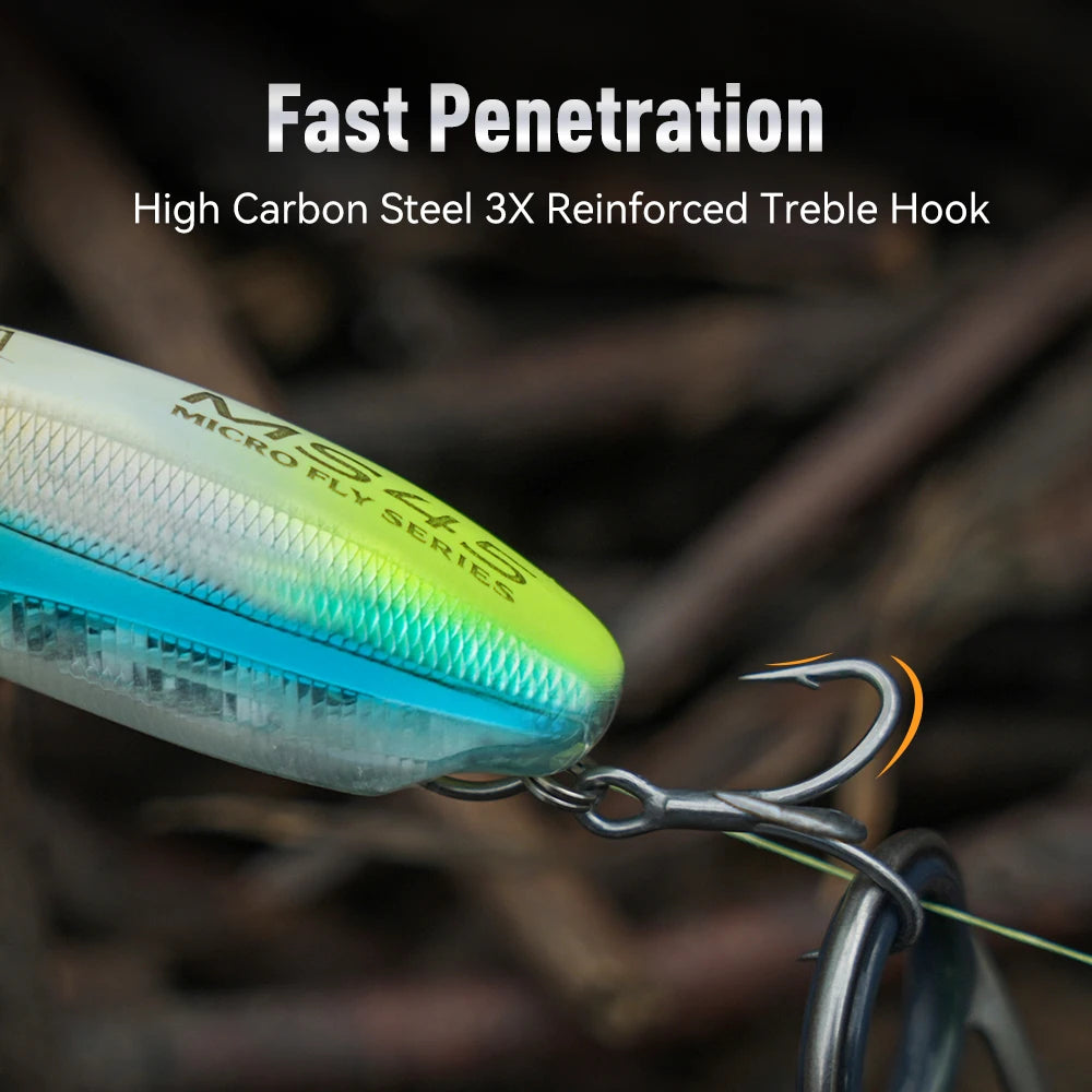 Kingdom 3PCS Sinking Floating Minnow Lure 55mm 9.8g 65mm 12.2g Artificial Hard Baits Wobblers Long Casting Seabass Trout Fishing Lure