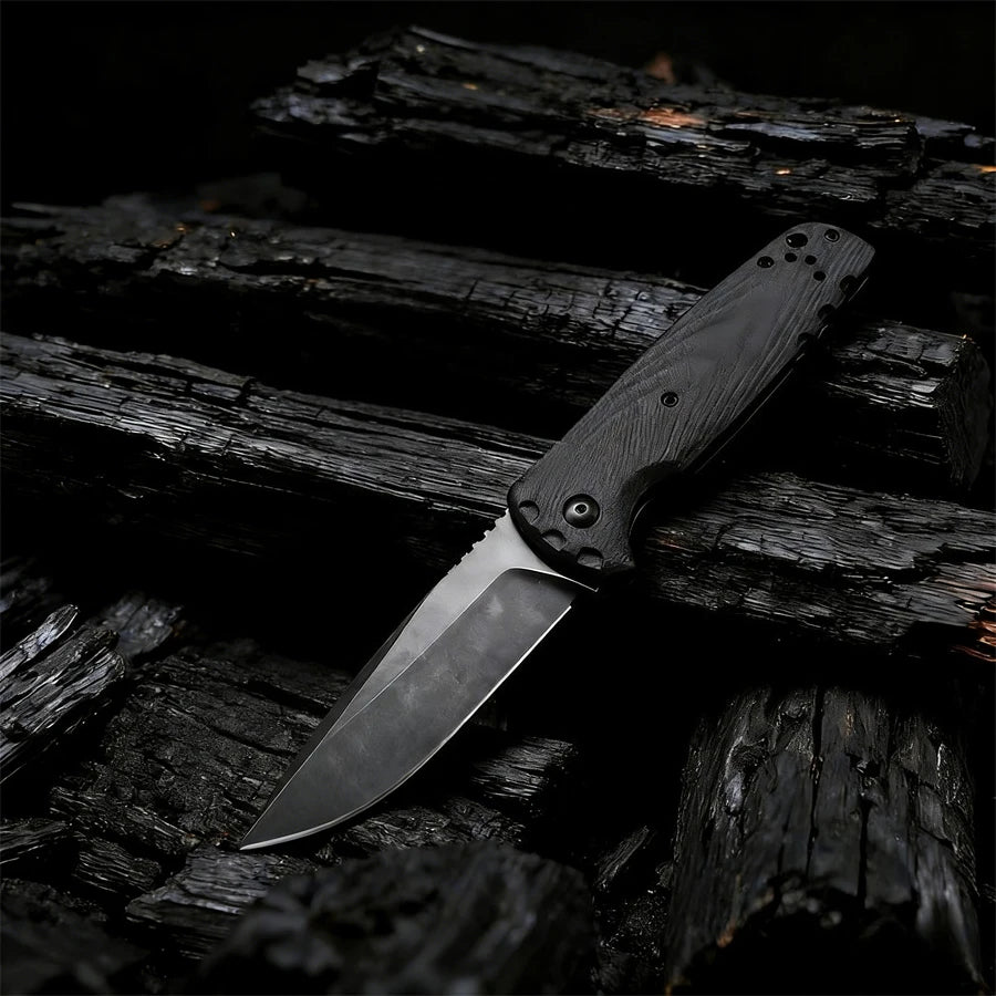 BM 4300 G10 Handle D2 Blade Wilderness Exploration, Hunting, Sharp Cutting, Convenient Carry, Multi-functional Tactical Knives