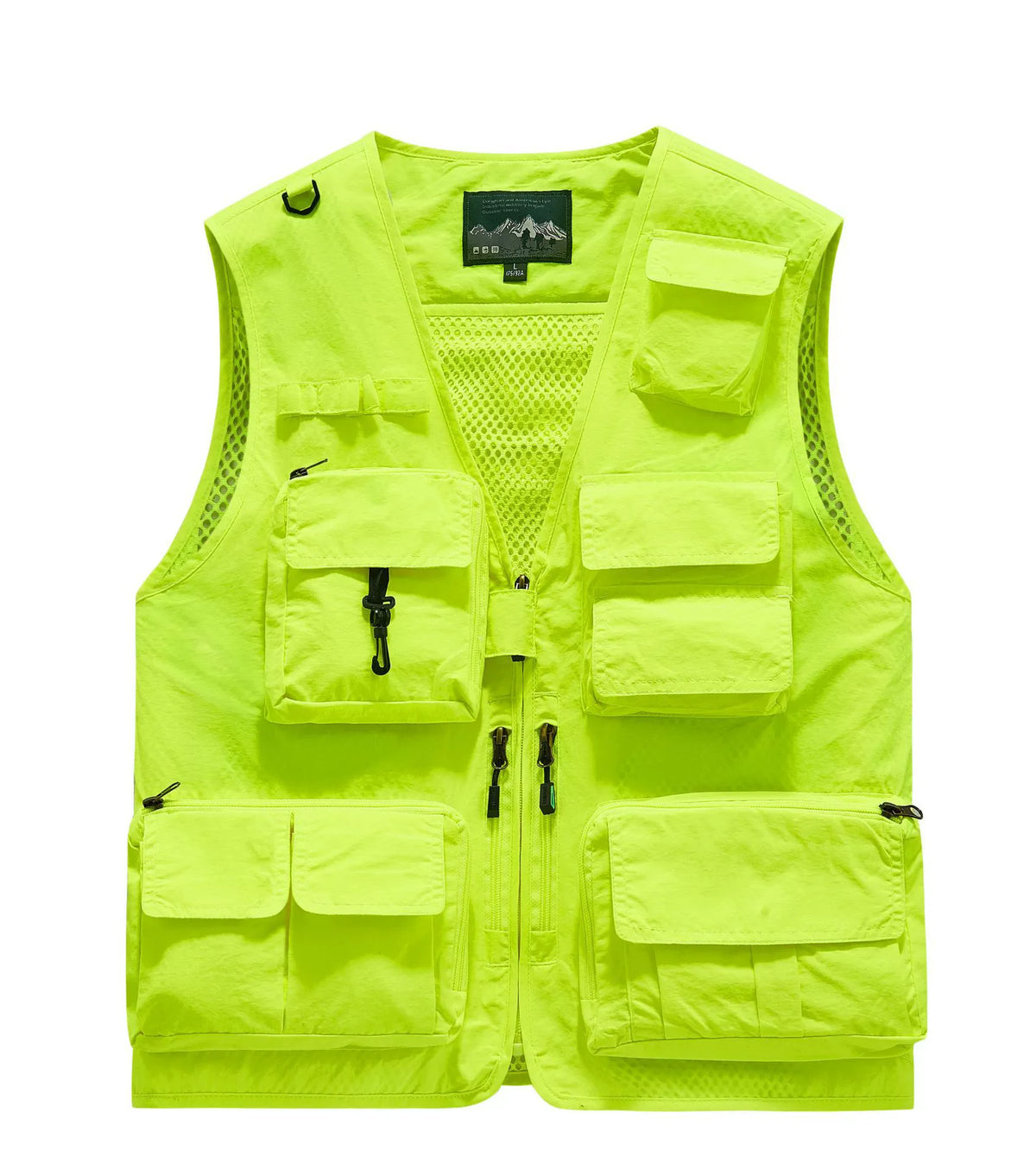 Unisex Tactical Vest Multi-Function 15 Pockets Portable Crossbody Utility for Hiking Camping Outdoor Survival Gear