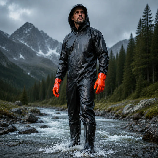 Heavy Duty PVC Chest Waders Waterproof Fishing Overalls Men Bootfoot Wader Suit for Fishing Hunting Farming Mud Work Size 7-14