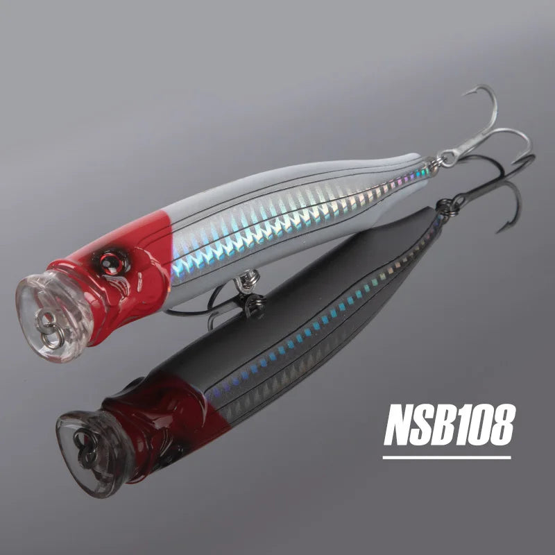 Noeby Fishing Lure Feed Topwater Popper 150mm 55g Big Spalsh Wobbler Popper Artificial Hard Bait for Sea GT Tuna Fishing Lure