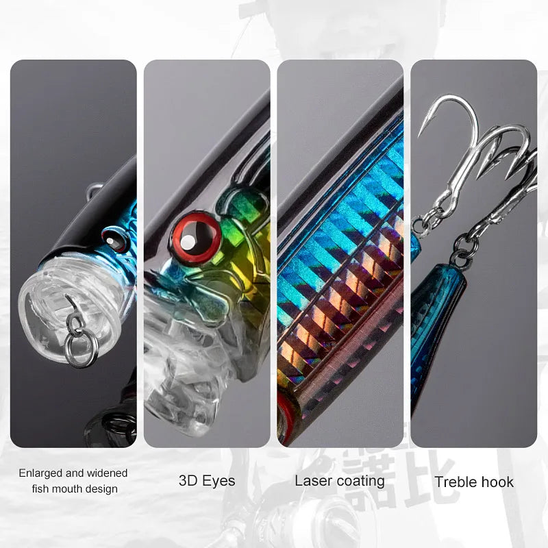 Noeby Fishing Lure Feed Topwater Popper 150mm 55g Big Spalsh Wobbler Popper Artificial Hard Bait for Sea GT Tuna Fishing Lure