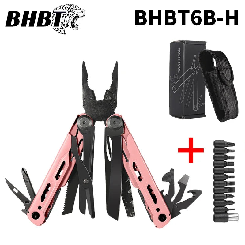 BHBT 17 in 1 Multitool Pliers Outdoor Survival Folding Multi Tool Portable Scissors Saw Blade EDC Hand Tools
