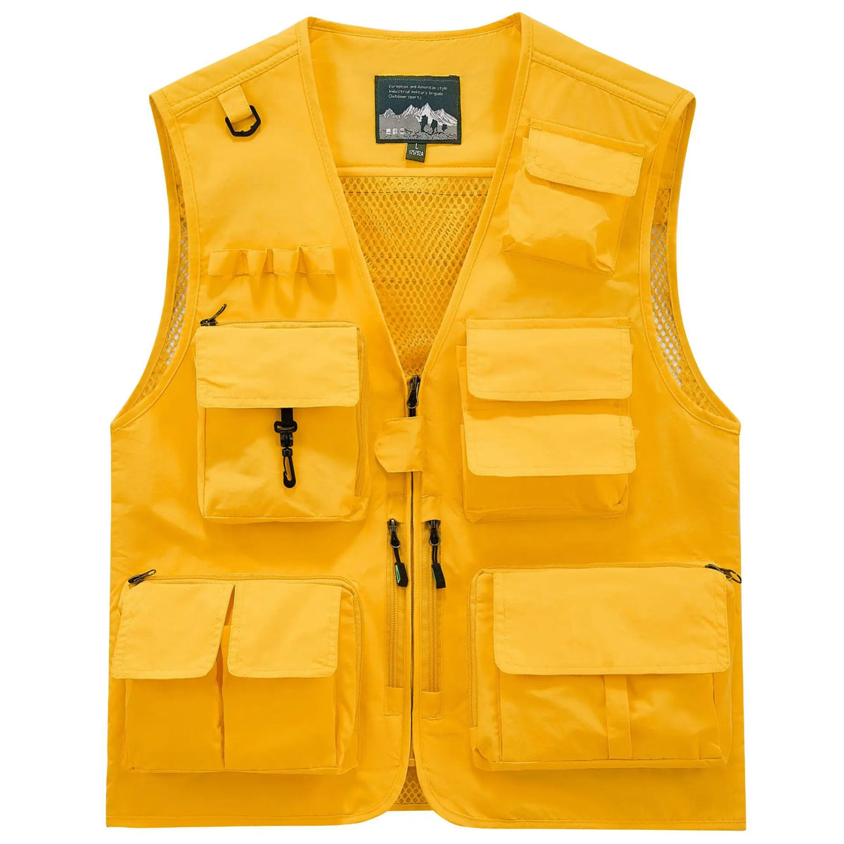 Unisex Tactical Vest Multi-Function 15 Pockets Portable Crossbody Utility for Hiking Camping Outdoor Survival Gear