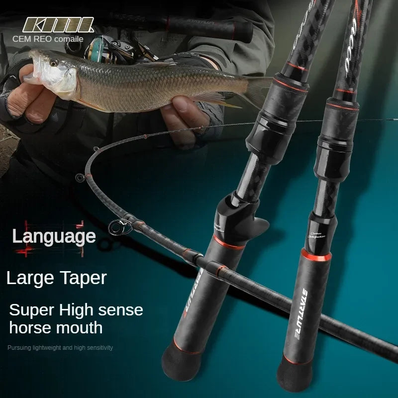 Ultra Light Fishing Rod Carbon Fiber Spinning Casting Lure Pole Bait Weight 1-7g Line Weight 8-15LB Fast Trout Fishing Rods