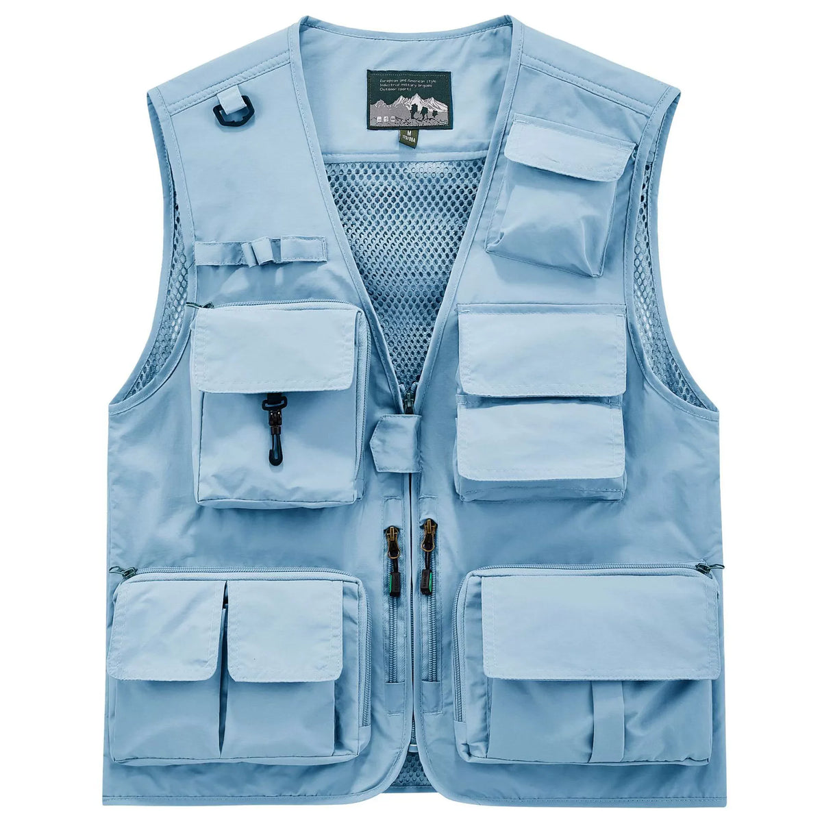 Unisex Tactical Vest Multi-Function 15 Pockets Portable Crossbody Utility for Hiking Camping Outdoor Survival Gear