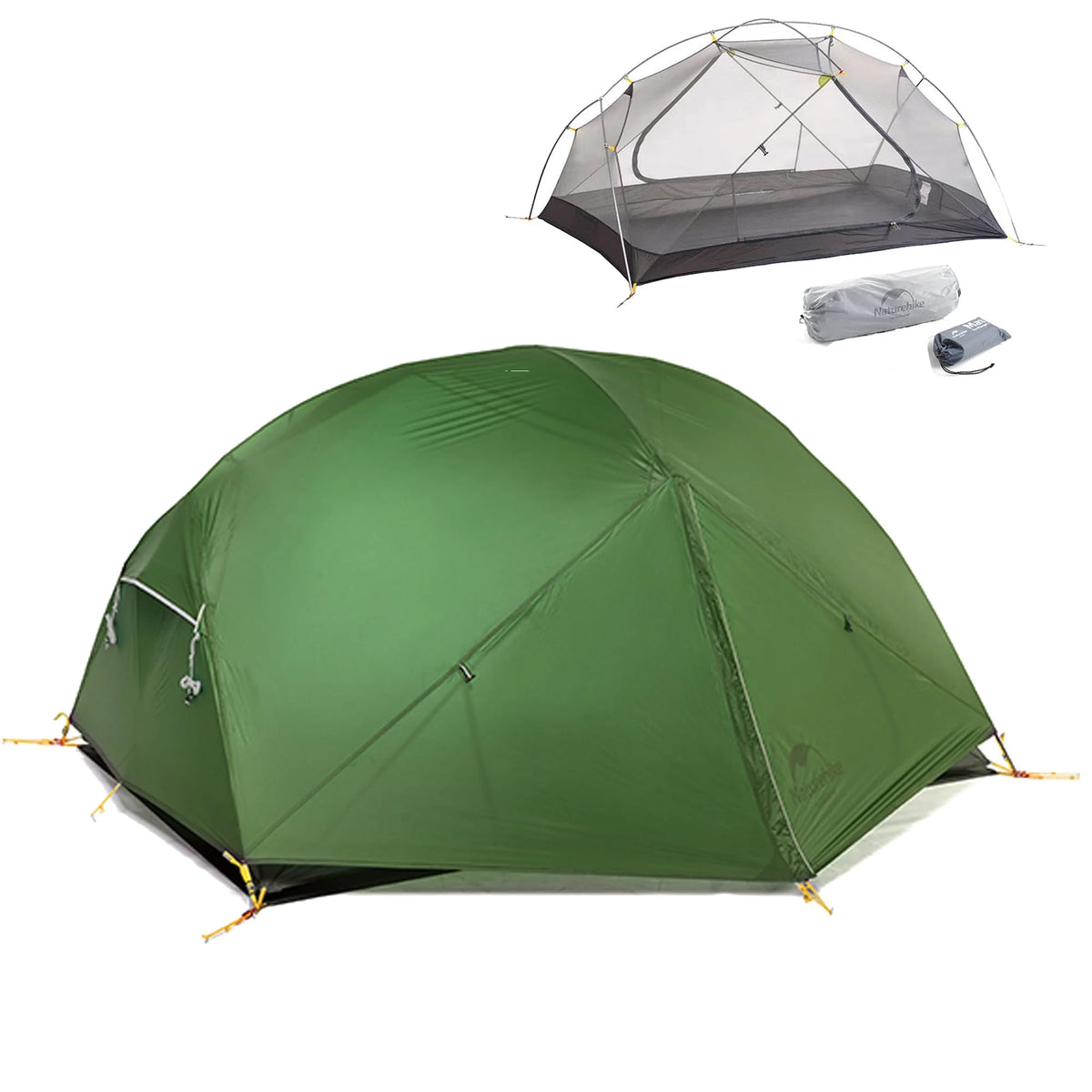 Naturehike Mongar UL BASE PRO 1-3 People Tent Trekking Backpacking Shelter Tent 20D Nylon Waterproof Ultralight Outdoor Camping