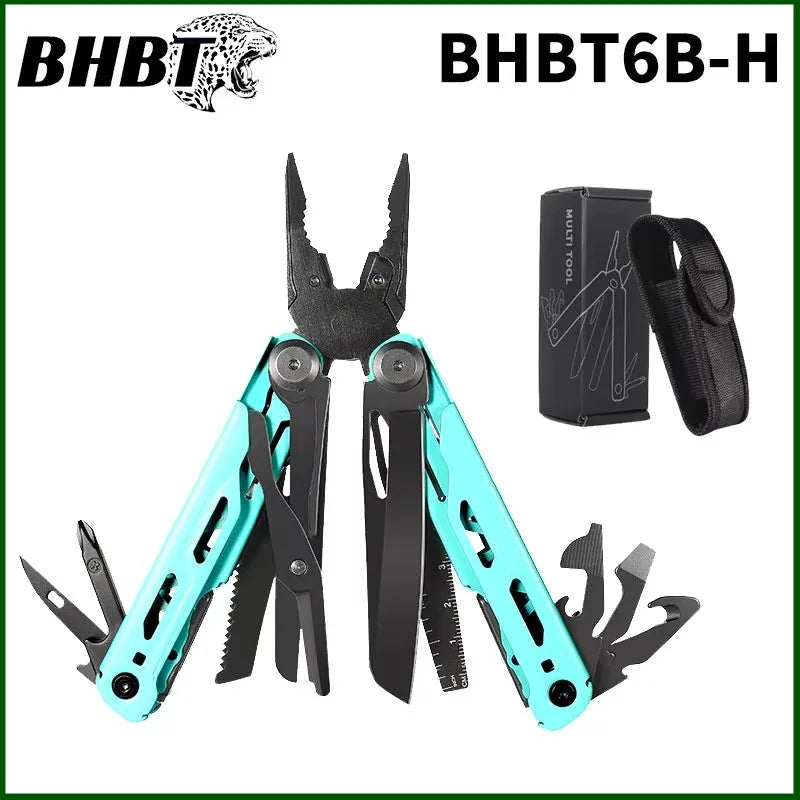 BHBT 17 in 1 Multitool Pliers Outdoor Survival Folding Multi Tool Portable Scissors Saw Blade EDC Hand Tools