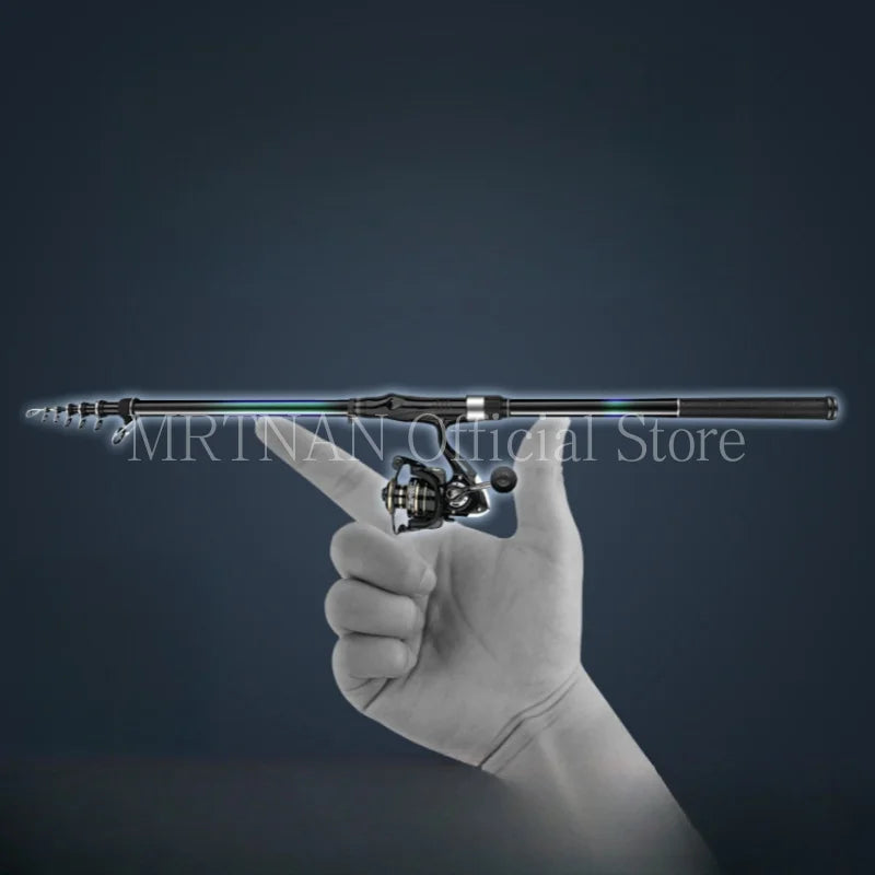 2.4M 3.6M 4.5M 5.4M High Carbon Tidal Rock Fishing Rod Spinning Sea Rod Telescopic Rock Fishing Tackle Ultralight Super Hard Rod