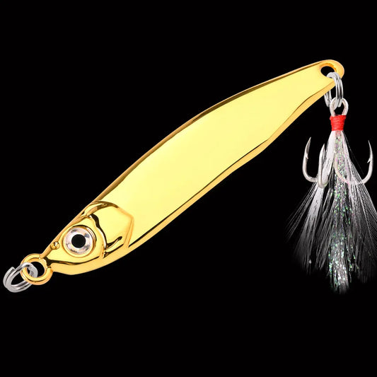 1PC Metal Jig Bait 10g 15g 20g 40g 60g 80g Artificial Fishing Lure Sinking Far Casting Jigging Bait Spoon Spinnerbait