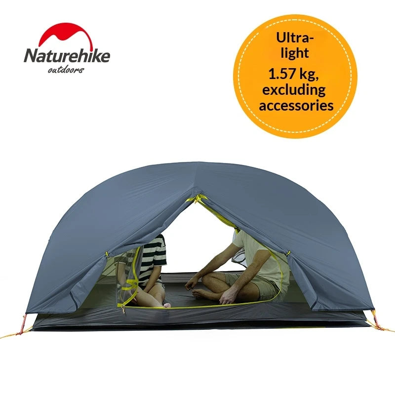 Naturehike Mongar UL BASE PRO 1-3 People Tent Trekking Backpacking Shelter Tent 20D Nylon Waterproof Ultralight Outdoor Camping
