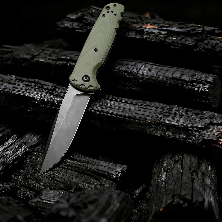 BM 4300 G10 Handle D2 Blade Wilderness Exploration, Hunting, Sharp Cutting, Convenient Carry, Multi-functional Tactical Knives