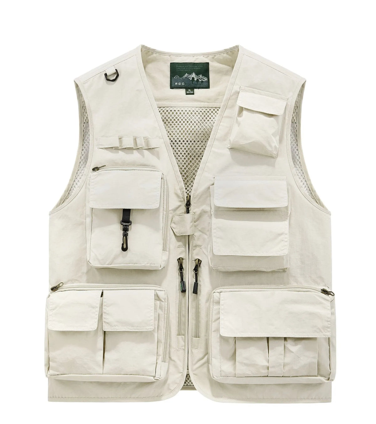 Unisex Tactical Vest Multi-Function 15 Pockets Portable Crossbody Utility for Hiking Camping Outdoor Survival Gear