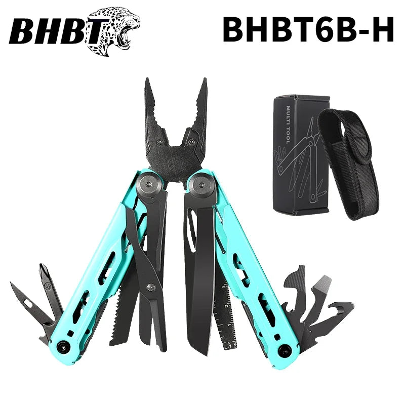 BHBT 17 in 1 Multitool Pliers Outdoor Survival Folding Multi Tool Portable Scissors Saw Blade EDC Hand Tools