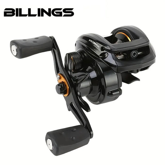 BILLINGS Baitcasting Reel 8KG Max Drag 7.2:1 High Speed Gear Ratio 7+1BB Ultra Smooth Professional Bait Caster Fishing Reels for Freshwater Saltwater