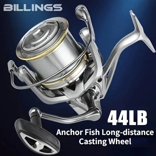BILLINGS Spinning Reel 20KG Max Drag 4.8:1 Gear Ratio Stainless Steel Bearing Long Casting Fishing Reels for Saltwater Freshwater Grouper Sea Bass Big Game Fishing NGK 8000 ~ 4000 Reels