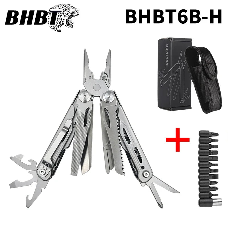 BHBT 17 in 1 Multitool Pliers Outdoor Survival Folding Multi Tool Portable Scissors Saw Blade EDC Hand Tools