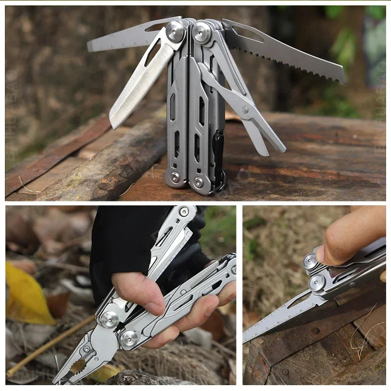 BHBT 17 in 1 Multitool Pliers Outdoor Survival Folding Multi Tool Portable Scissors Saw Blade EDC Hand Tools