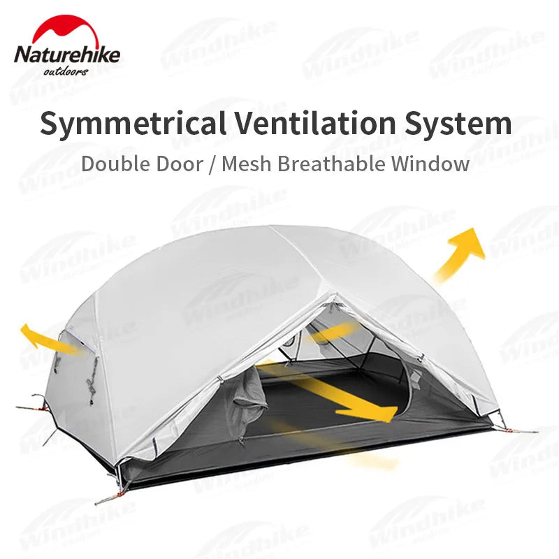 Naturehike Mongar UL BASE PRO 1-3 People Tent Trekking Backpacking Shelter Tent 20D Nylon Waterproof Ultralight Outdoor Camping