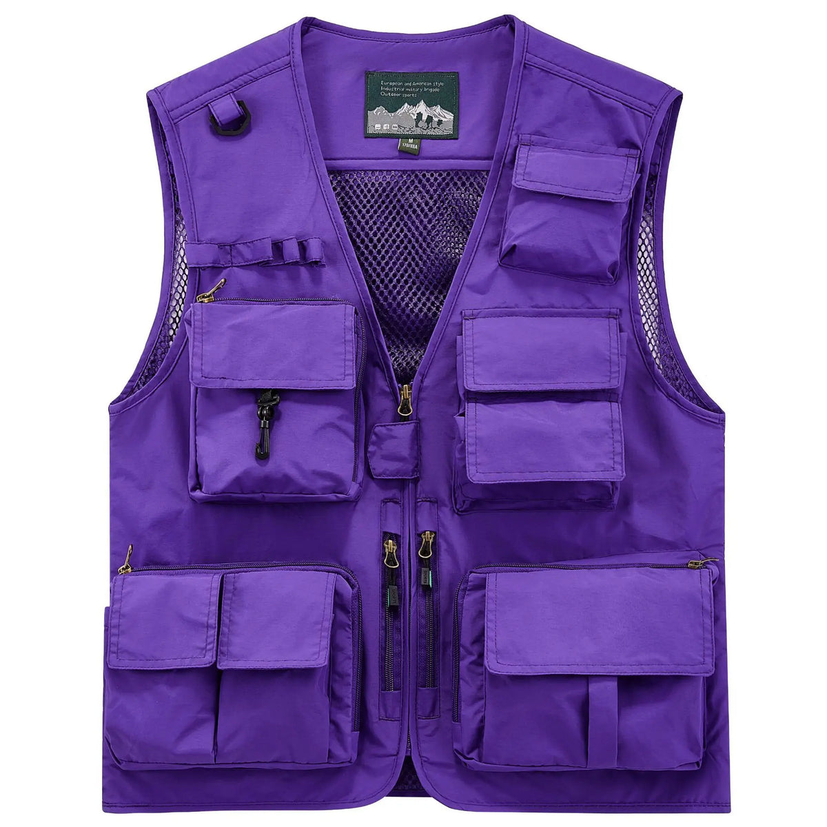 Unisex Tactical Vest Multi-Function 15 Pockets Portable Crossbody Utility for Hiking Camping Outdoor Survival Gear
