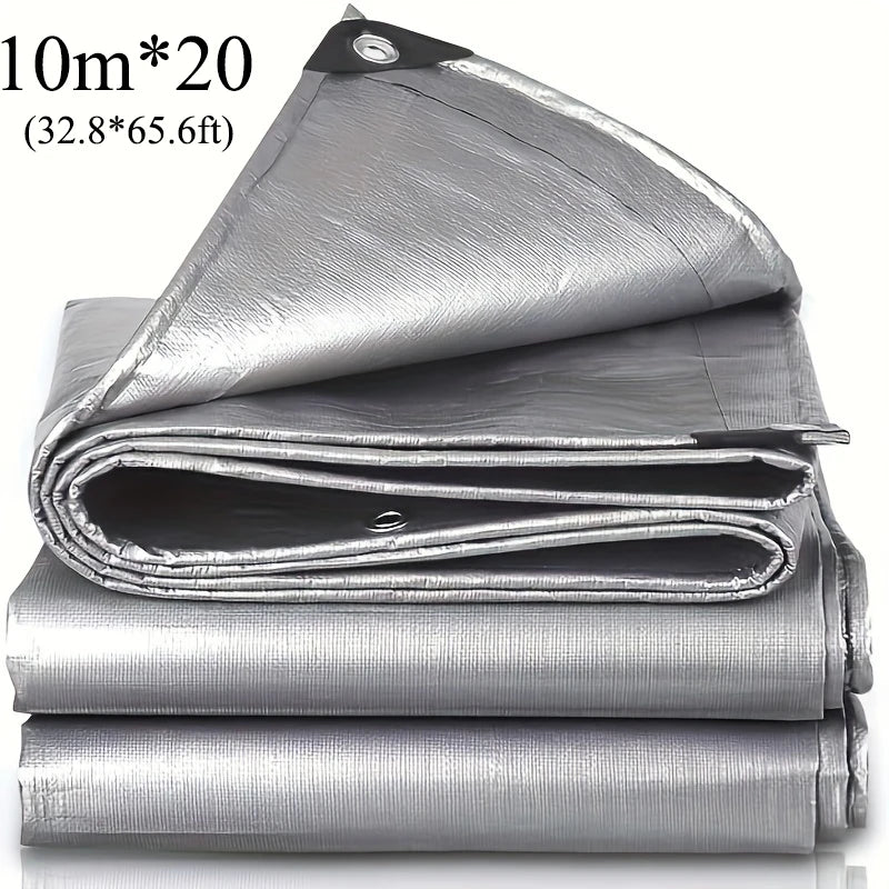 Large Tarp 3mx5 6 8 4x4 5 6 8 10 12 20m 5*5 6x6 Waterproof Tarpaulin Camping Silver Canopy Rain Shade Tent Cover Awning Outdoor