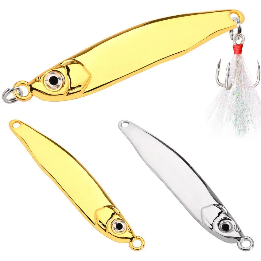 1PC Metal Jig Bait 10g 15g 20g 40g 60g 80g Artificial Fishing Lure Sinking Far Casting Jigging Bait Spoon Spinnerbait