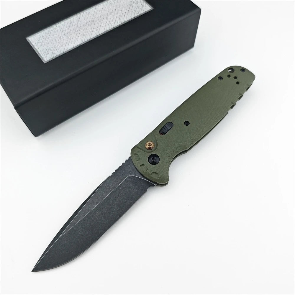 Portable Tactical Folding Knife 3.14 Inch D2 Blade G10 Handle with Pocket Clip EDC Camping Hiking Hunting Survival Outdoor Knife