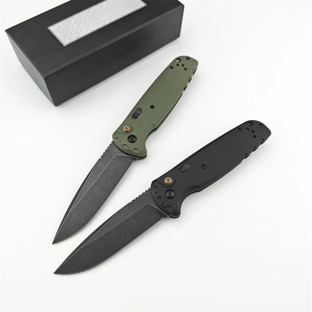 Portable Tactical Folding Knife 3.14 Inch D2 Blade G10 Handle with Pocket Clip EDC Camping Hiking Hunting Survival Outdoor Knife